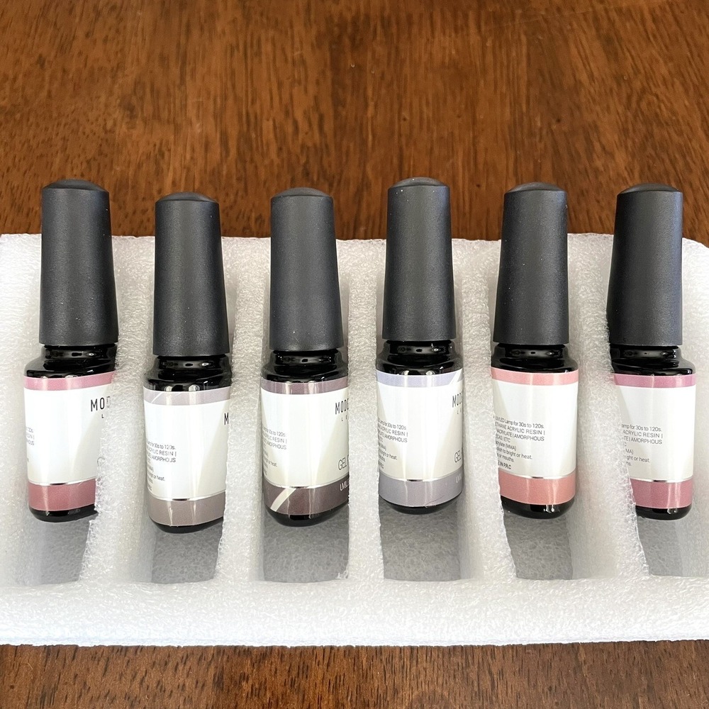 Modelones Gel Nail Kit 6 Colors UV LED Polish Set w/ Tools No Lamp New